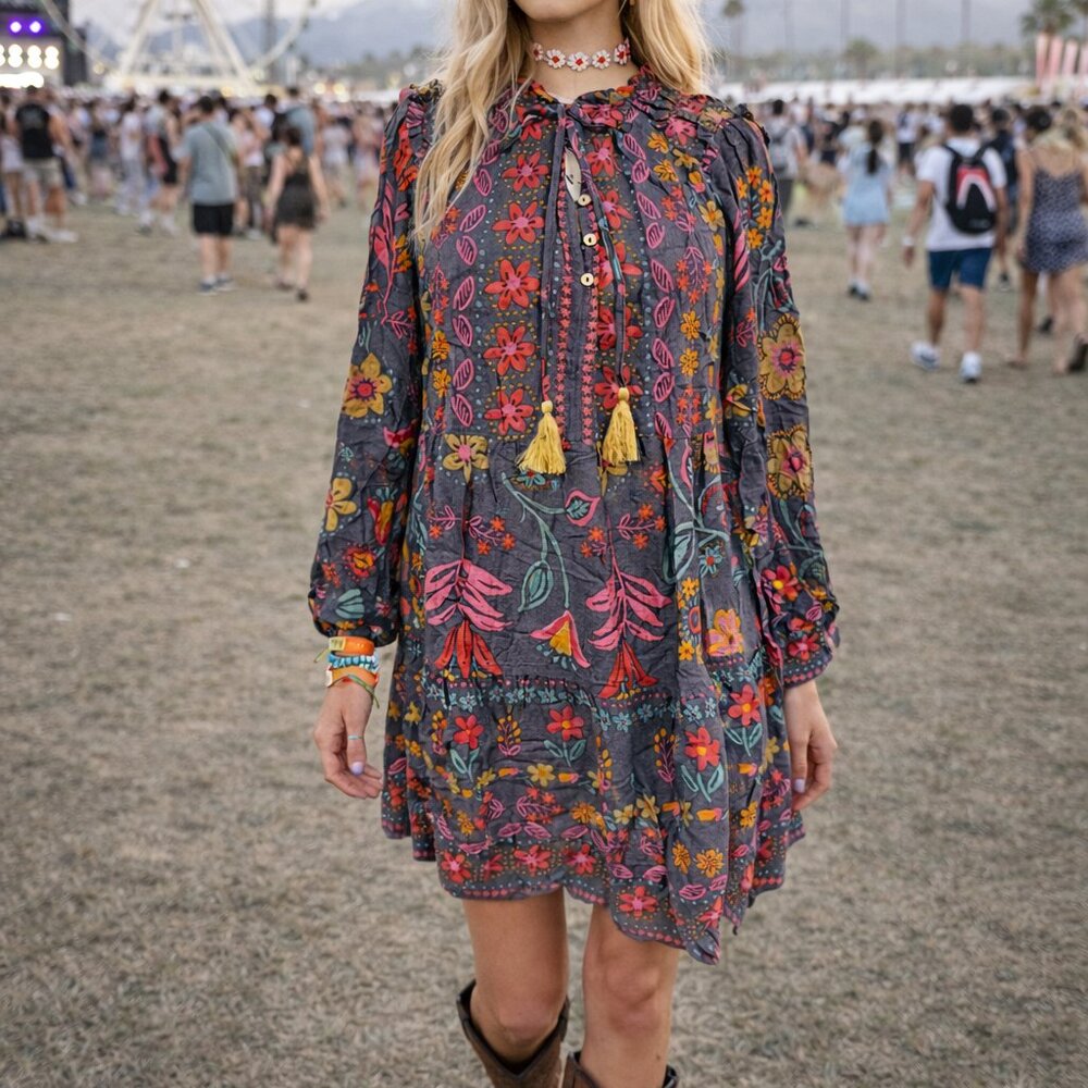 BOHO SHORT DRESS - Picture 2 of 2